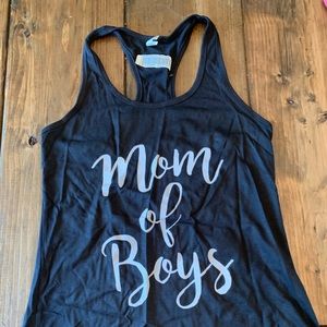 Racerback tank “mom of boys”